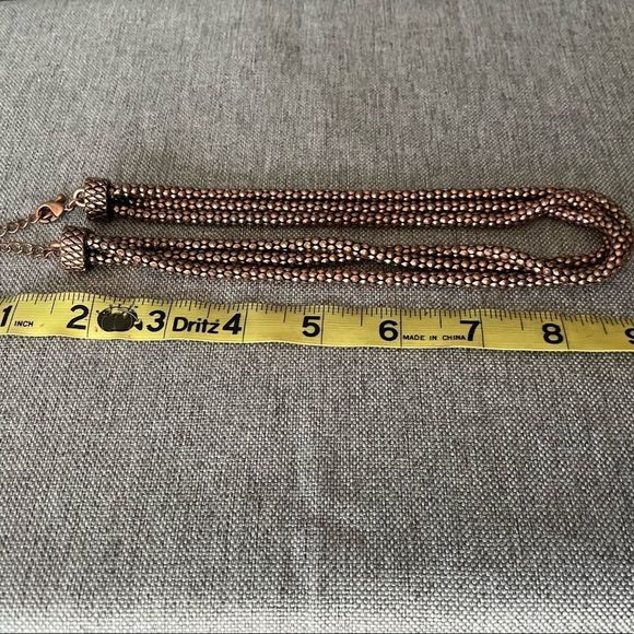 Coppertone Three Strand Necklace - Picture 6 of 7